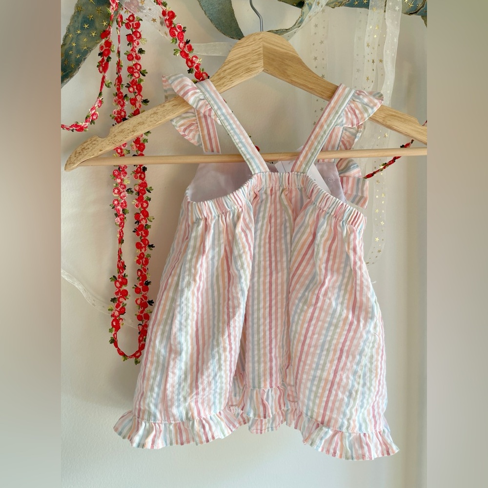 Pastel Striped Ruffle Dress – 18M (NWT!) - Picture 4 of 6